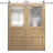 Modern Double Barn Door 36 x 80 inches | Ego 5011 Cognac Oak Veneer | 13FT Silver Rail Track Set | Solid Panel Interior Doors EGO Natural Oak