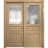 Sliding Closet Bypass Doors 36 x 80 inches | Ego 5011 Cognac Oak Veneer | Rails Hardware Set | Wood Solid Bedroom Wardrobe Doors EGO Natural Oak