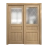 Sliding Closet Bypass Doors 48 x 80 inches | Ego 5011 Marble Oak | Rails Hardware Set | Wood Solid Bedroom Wardrobe Doors EGO Natural Oak