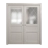 Sliding French Double Pocket Doors 56 x 80 inches | Ego 5011 Marble Oak | Kit Rail Hardware | Solid Wood Interior Bedroom Modern Doors EGO Painted White Oak