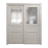 Sliding Closet Bypass Doors 48 x 80 inches | Ego 5011 Marble Oak | Rails Hardware Set | Wood Solid Bedroom Wardrobe Doors EGO Painted White Oak