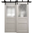 Sliding Closet Barn Bypass Doors 36 x 80 inches | Ego 5011 Marble Oak | Modern 6.6ft Rails Hardware Set | Wood Solid Bedroom Wardrobe Doors EGO Painted White Oak