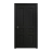 Sliding Closet Bi-fold Doors 56 x 80 inches | Ego 5012 Painted Black Oak | Sturdy Tracks Moldings Trims Hardware Set | Wood Solid Bedroom Wardrobe Doors EGO Painted Black Oak