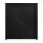 Sliding French Double Pocket Doors 56 x 80 inches | Ego 5012 Painted Grey Oak | Kit Rail Hardware | Solid Wood Interior Bedroom Modern Doors EGO Painted Black Oak