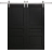 Modern Double Barn Door 36 x 80 inches | Ego 5012 Painted Black Oak | 13FT Silver Rail Track Set | Solid Panel Interior Doors EGO Painted Black Oak