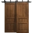 Sliding Closet Barn Bypass Doors 36 x 80 inches | Ego 5012 Painted White Oak | Modern 6.6ft Rails Hardware Set | Wood Solid Bedroom Wardrobe Doors EGO Cognac Oak