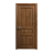 Interior Solid French Door 42 x 84 inches | Ego 5012 Painted Black Oak | Single Regular Panel Frame Handle | Bathroom Bedroom Modern Doors EGO Cognac Oak
