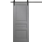 Modern Barn Door 18 x 80 inches | Ego 5012 Painted White Oak | 6.6FT Rail Track Heavy Hardware Set | Solid Panel Interior Doors EGO Painted Grey Oak