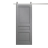 Modern Barn Door 30 x 96 inches | Ego 5012 Cognac Oak Veneer | 6.6FT Silver Rail Track Heavy Hardware Set | Solid Panel Interior Doors EGO Painted Grey Oak