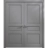 Interior Solid French Double Doors 36 x 80 inches | Ego 5012 Painted Black Oak | Wood Interior Solid Panel Frame | Closet Bedroom Modern Doors EGO Painted Grey Oak