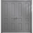 Sliding Closet Double Bi-fold Doors 72 x 80 inches | Ego 5012 Painted Grey Oak | Sturdy Tracks Moldings Trims Hardware Set | Wood Solid Bedroom Wardrobe Doors EGO Painted Grey Oak