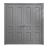 Sliding Closet Double Bi-fold Doors 96 x 80 inches | Ego 5012 Painted White Oak | Sturdy Tracks Moldings Trims Hardware Set | Wood Solid Bedroom Wardrobe Doors EGO Painted Grey Oak