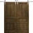 Modern Double Barn Door 36 x 80 inches | Ego 5012 Painted Black Oak | 13FT Silver Rail Track Set | Solid Panel Interior Doors EGO Marble Oak