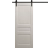 Modern Barn Door 18 x 80 inches | Ego 5012 Painted White Oak | 6.6FT Rail Track Heavy Hardware Set | Solid Panel Interior Doors EGO Painted White Oak
