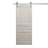 Modern Barn Door 30 x 96 inches | Ego 5012 Cognac Oak Veneer | 6.6FT Silver Rail Track Heavy Hardware Set | Solid Panel Interior Doors EGO Painted White Oak