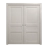 Sliding French Double Pocket Doors 56 x 80 inches | Ego 5012 Painted Grey Oak | Kit Rail Hardware | Solid Wood Interior Bedroom Modern Doors EGO Painted White Oak