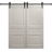 Modern Double Barn Door 72 x 96 inches | Ego 5012 Marble Oak | 13FT Rail Track Set | Solid Panel Interior Doors EGO Painted White Oak