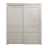 Sliding Closet Bypass Doors 72 x 84 inches | Ego 5012 Painted Grey Oak | Rails Hardware Set | Wood Solid Bedroom Wardrobe Doors EGO Painted White Oak
