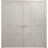 Sliding Closet Double Bi-fold Doors 72 x 80 inches | Ego 5012 Painted Grey Oak | Sturdy Tracks Moldings Trims Hardware Set | Wood Solid Bedroom Wardrobe Doors EGO Painted White Oak