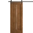 Modern Barn Door 18 x 80 inches | Ego 5014 Marble Oak | 6.6FT Rail Track Heavy Hardware Set | Solid Panel Interior Doors EGO Cognac Oak