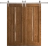Modern Double Barn Door 36 x 80 inches | Ego 5014 Marble Oak | 13FT Silver Rail Track Set | Solid Panel Interior Doors EGO Cognac Oak