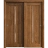 Sliding French Double Pocket Doors 36 x 80 inches | Ego 5014 Cognac Oak Veneer | Kit Rail Hardware | Solid Wood Interior Bedroom Modern Doors EGO Cognac Oak