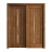 Sliding Closet Bypass Doors 48 x 80 inches | Ego 5014 Marble Oak | Rails Hardware Set | Wood Solid Bedroom Wardrobe Doors EGO Cognac Oak