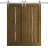 Modern Double Barn Door 36 x 80 inches | Ego 5014 Marble Oak | 13FT Silver Rail Track Set | Solid Panel Interior Doors EGO Marble Oak
