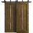 Sliding Closet Barn Bypass Doors 36 x 80 inches | Ego 5014 Painted White Oak | Modern 6.6ft Rails Hardware Set | Wood Solid Bedroom Wardrobe Doors EGO Marble Oak