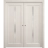 Sliding French Double Pocket Doors 36 x 80 inches | Ego 5014 Cognac Oak Veneer | Kit Rail Hardware | Solid Wood Interior Bedroom Modern Doors EGO Painted White Oak