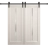 Modern Double Barn Door 60 x 84 inches | Ego 5014 Cognac Oak Veneer | 13FT Rail Track Set | Solid Panel Interior Doors EGO Painted White Oak