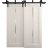 Sliding Closet Barn Bypass Doors 36 x 80 inches | Ego 5014 Painted White Oak | Modern 6.6ft Rails Hardware Set | Wood Solid Bedroom Wardrobe Doors EGO Painted White Oak