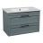 Modern Wall-Mounted Bathroom Vanity with Washbasin | Palm Beach Green Matte Collection | Non-Toxic Fire-Resistant MDF-34" Green Matte
