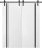 Sliding Double Barn Doors with Hardware | Planum 0011 Natural Veneer and Aluminum Strips | 13FT Rail Hangers Sturdy Set | Modern Solid Panel Interior Hall Bedroom Bathroom Door White
