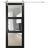 Sturdy Barn Door with Hardware | Lucia 2555 Matte Black with Clear Glass | 6.6FT Rail Hangers Heavy Set | Solid Panel Interior Doors Black Matte
