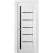 Solid Interior French | Quadro 4588 White Silk with Black Glass | Single Regular Panel Frame Trims Handle | Bathroom Bedroom Sturdy Doors White