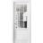 Solid Interior French | Felicia 3599 White Silk with Clear Glass | Single Regular Panel Frame Trims Handle | Bathroom Bedroom Sturdy Doors White