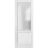 Slab Barn Door Panel | Lucia 22 Matte Black with Frosted Glass | Sturdy Finished Doors | Pocket Closet Sliding White