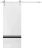 Sliding Barn Door with 6.6ft Hardware | Planum 0012 Natural Veneer and Aluminum Strips | Rail Hangers Sturdy Silver Set | Modern Solid Panel Interior Doors White