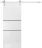 Sliding Barn Door with 6.6ft Hardware | Planum 0014 Natural Veneer and Aluminum Strips | Rail Hangers Sturdy Silver Set | Modern Solid Panel Interior Doors White