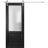 Sturdy Barn Door | Lucia 22 Matte Black with Frosted Glass | Silver 6.6FT Rail Hangers Heavy Hardware Set | Solid Panel Interior Doors Black Matte