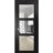 Solid Interior French | Lucia 2555 Matte Black with Clear Glass | Single Regular Panel Frame Trims Handle | Bathroom Bedroom Sturdy Doors Black Matte
