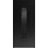 Front Exterior Aluminum Door / Ronex 0521 Black / Prehung Entry Steel Metal Modern Painted W36"xH80" Right-hand Inswing Black