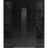 Front Exterior Aluminum Door / Ronex 0521 Black / Prehung Entry Steel Metal Modern Painted W16+36+16"xH80" Right-hand Inswing Black