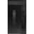 Front Exterior Aluminum Door / Ronex 0521 Black / Prehung Entry Steel Metal Modern Painted W36+16"xH80+14" Right-hand Inswing Black