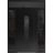 Front Exterior Aluminum Door / Ronex 0521 Black / Prehung Entry Steel Metal Modern Painted W12+36+12"xH80+12" Right-hand Inswing Black
