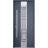 Front Exterior Prehung Steel Door / Deux 0757 Gray Graphite / Stainless Inserts Single Modern Painted Gray Graphite