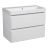 Modern Wall-Mounted Bathroom Vanity with Washbasin | Luxury Green Matte Collection | Non-Toxic Fire-Resistant MDF White