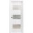 Sliding Pocket Door 18 x 80 inches with Opaque Glass / Sete 6003 White Silk / Kit Rail Hardware / MDF Interior Bedroom Modern Doors White