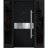 Front Exterior Prehung Steel Door / Deux 6072 Black Enamel / 2 Sidelight Exterior Windows Sidelites/ Entry Metal Modern Painted W12+36+12" x H80" Left hand Inswing Black